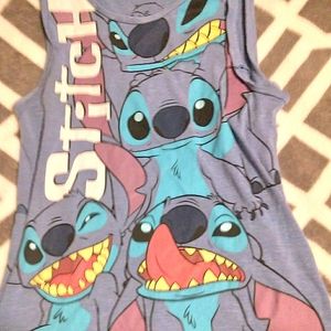 A blue medium sized Disney Stitch tank top